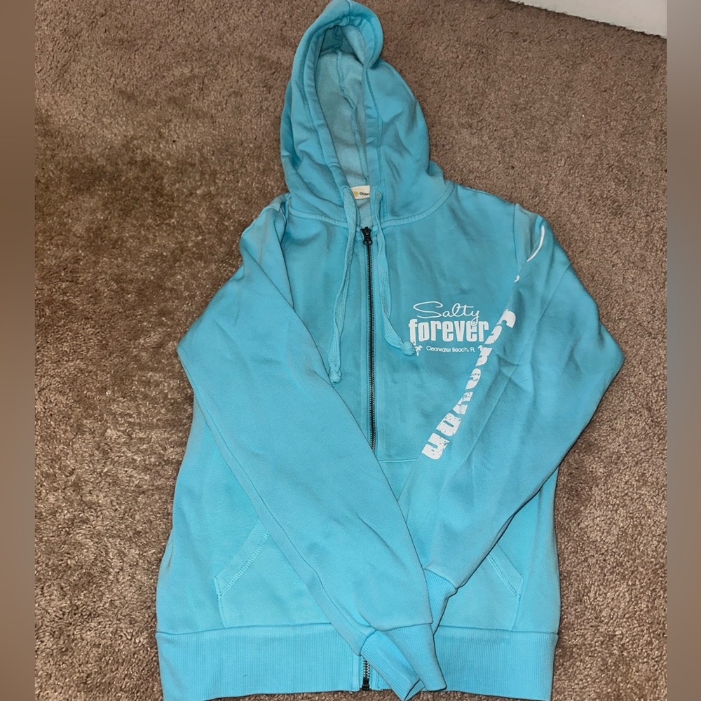 Blue Zip-Up Hoodie